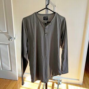 Cuts Clothing Long Sleeve Henley - Sage